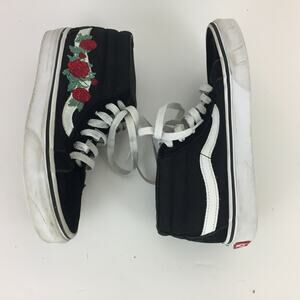 Y2K VANS Off-the-Wall High Women's Shoes Size 5.5 Embroidered Skateboard Street